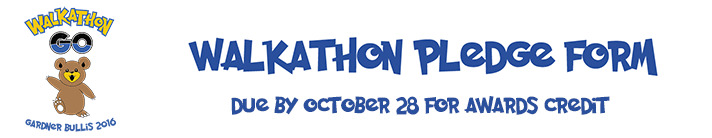 Walkathon Pledge Form